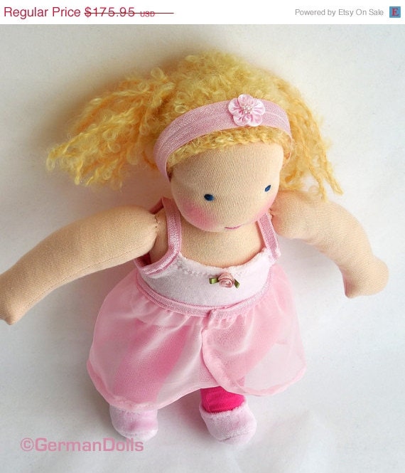 ON SALE Maria - a Sweet Ballerina Doll, Ballerina toy, Waldorf style doll