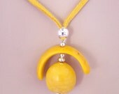 Golden Celestial Pendant - Sun 'n Moon inspired -  Tagua Nut