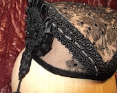 Steampunk percher black lace