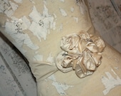 Cream dress sash, Silk bridal sash, silk belt, Custom Fabric flower wedding dress sash made to order