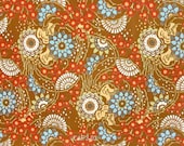 CLEARANCE 2 Yards Amy Butler Lotus Geisha Fans Camel