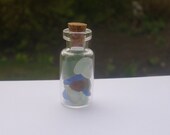 Sea glass filled vial bottle A