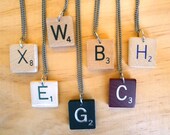 Necklace Vintage Scrabble Wooden Letter Tile