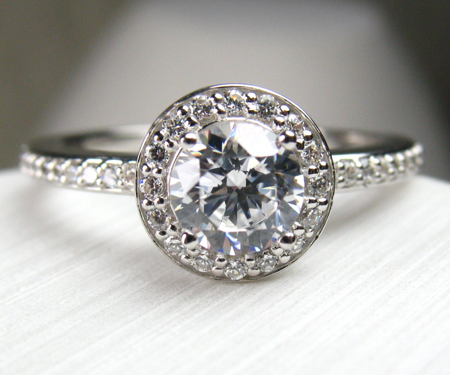 Diamond Halo Engagement Ring