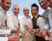 Five Groomsman Pocket Watches - Vintage Style Gifts, Set of 5 - Customized for Weddings, Fathers Day, Groomsmen, Dad of the Bride, Best Man