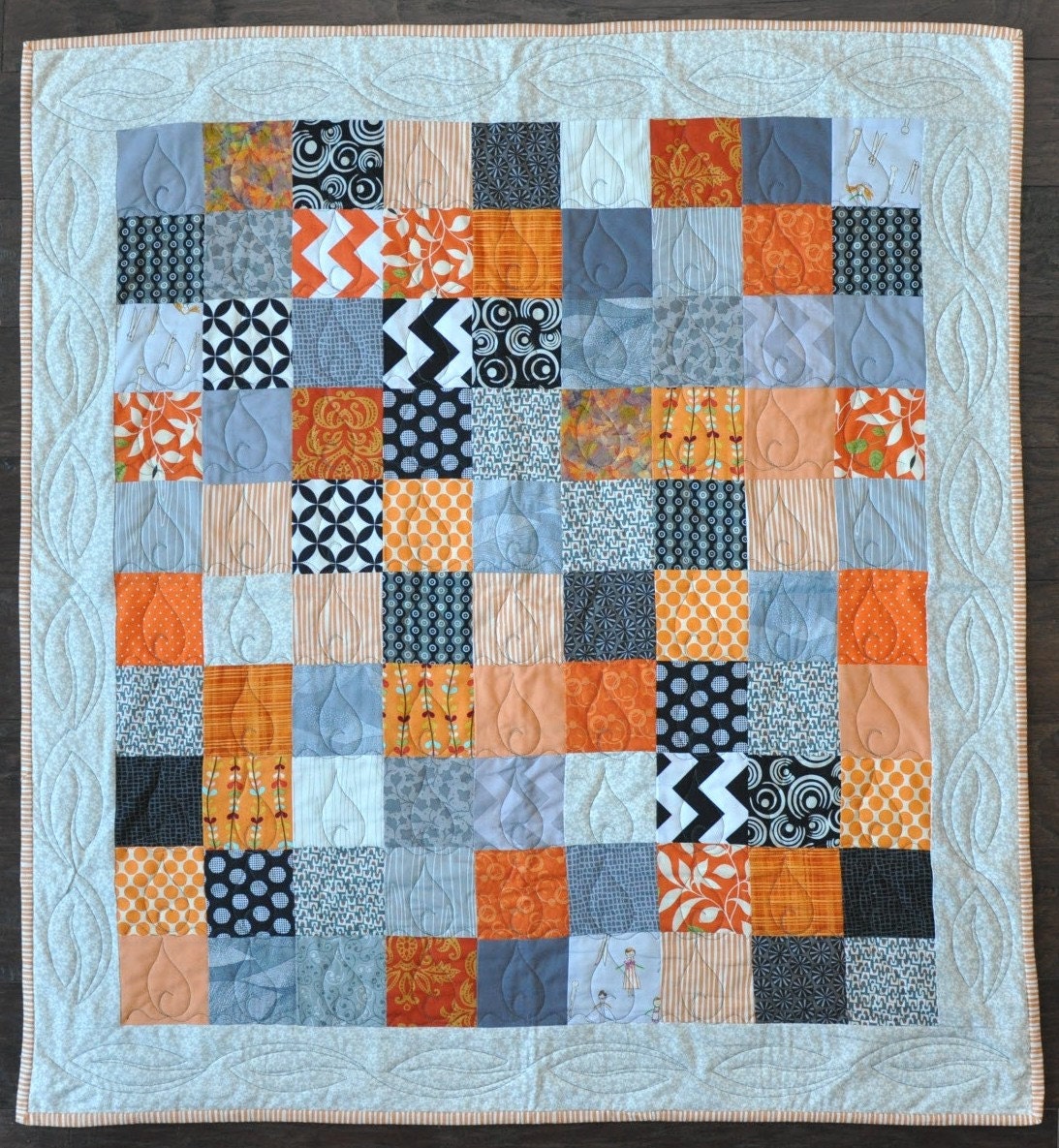 Modern Baby Quilt - Baby, Toddler, Stroller - Neutral Patchwork READY TO SHIP