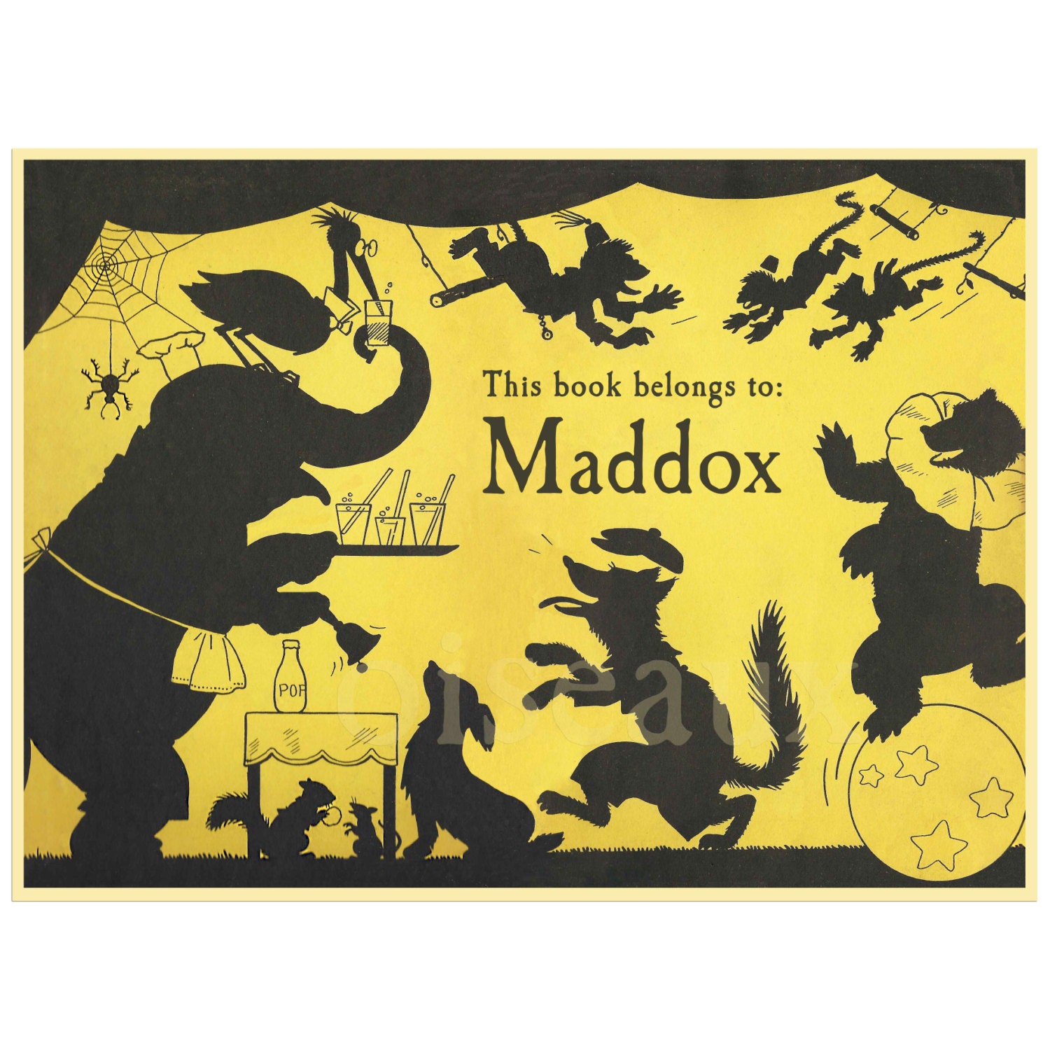 Vintage Circus Party Personalized Bookplates
