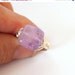 20% off sale Purple amethyst silver wire wrapped ring size 7