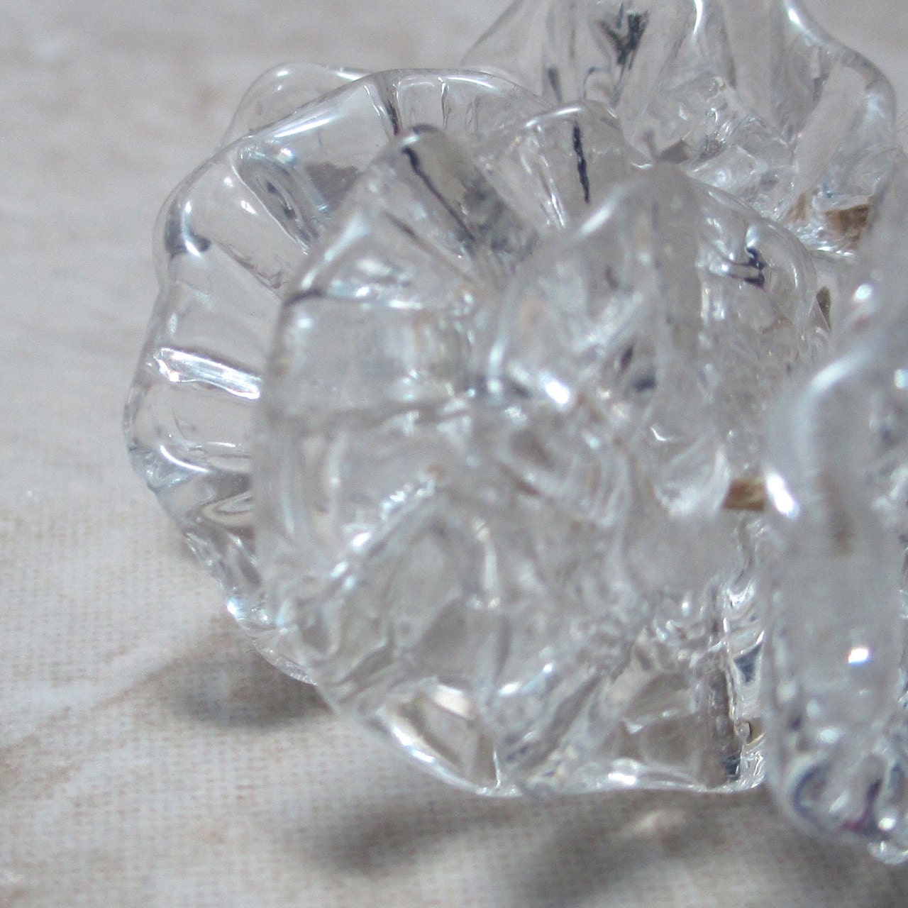 Crystal Ruffles Handmade Lampwork Glass Bead Ruffled Disc Set