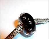 Luccicare Lampwork Bead - Sparkling Bubbles -  Lined with Sterling Silver