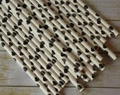 30 Black Heart Party Straws -- Paper Drinking Straws Il_170x135