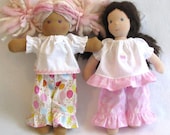 10 - 12 inch waldorf doll outfit in your choice ruffle pants and top