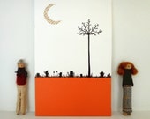 Mixed Media Tree Art on Wood, Original Art by Erin Lang Norris.