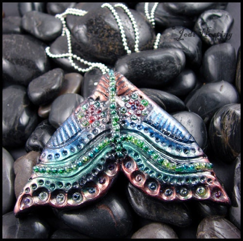 Beadworx - Polymer Clay Mermaid Tail Pendant - Ondine