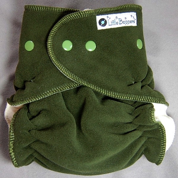 Cloth Diaper Cover One Size OS Wind Pro Fleece - Forest Green Windpro