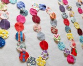 Circus Garland Wedding Garland Shower CIRCLE Bunting Luau Banner Fabric Birthday Party Photography Photo Prop 12' 1/2 Off