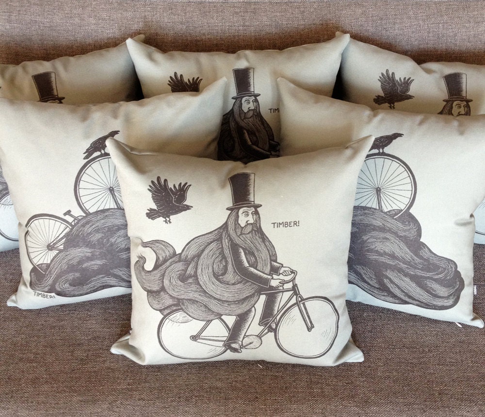 RIDE AND FALL pillow slate gray