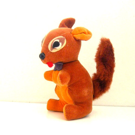 Vintage Stuffed Toy - Squirrel - Japan