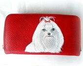 Coin Purse Hand Painted Dog Art