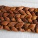 110g (3.8 oz) Southdown wool top, Red Panda, rust, gold