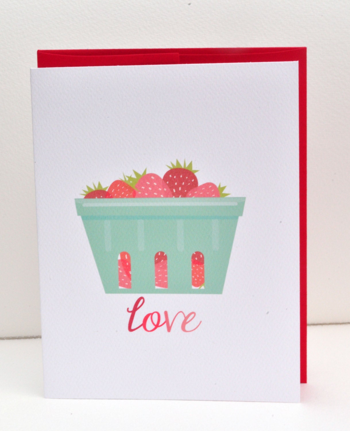 Love Strawberry Greeting Card