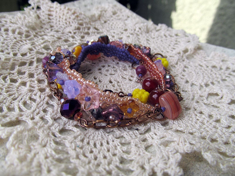 Sunset Dreams Beaded Wrap Bracelet
