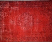 Red Medallion Overdyed Rug