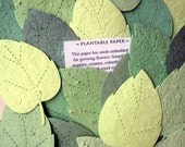 100 Wedding Favor Flower Seed Plantable Paper Leaves