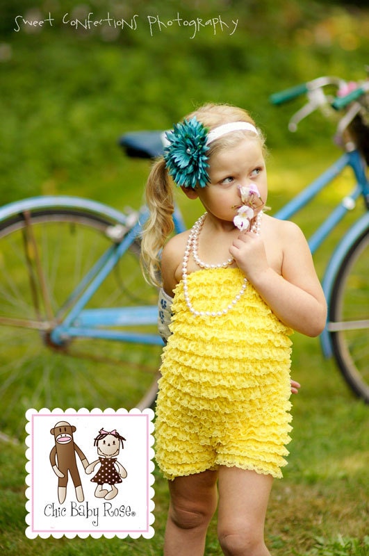 The Original Big Girl Lace Petti Romper by Chic Baby Rose in 21 Colors