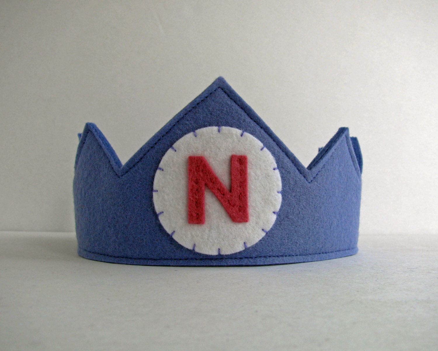 Custom Made Wool Felt Crown -- made with the letter or number of your choice