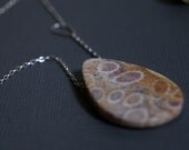 Honeycomb, a Fossil Coral necklace