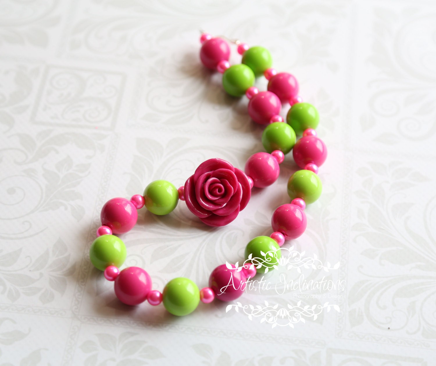 Candy Apple - Chunky Necklace - Couture Photo Prop