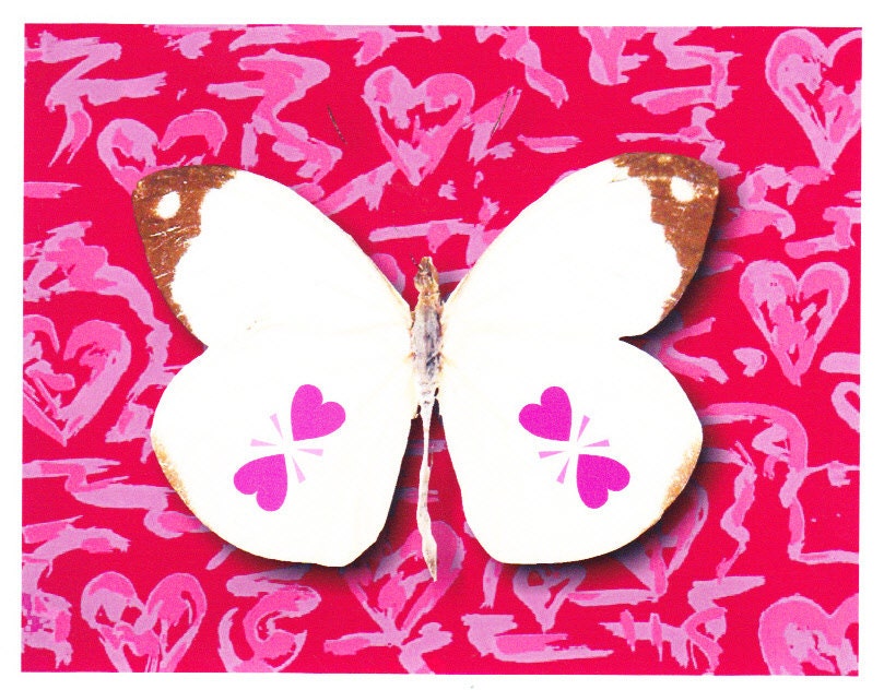Heart Wings Butterfly Valentine card