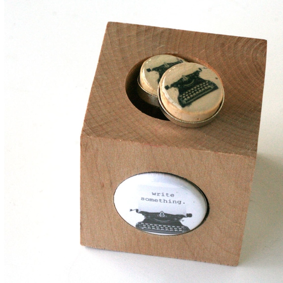 Typewriter Cufflinks, Writer Cufflinks, Blogger Cufflinks, Cork Cufflinks, Recycled Cufflinks by Uncorked