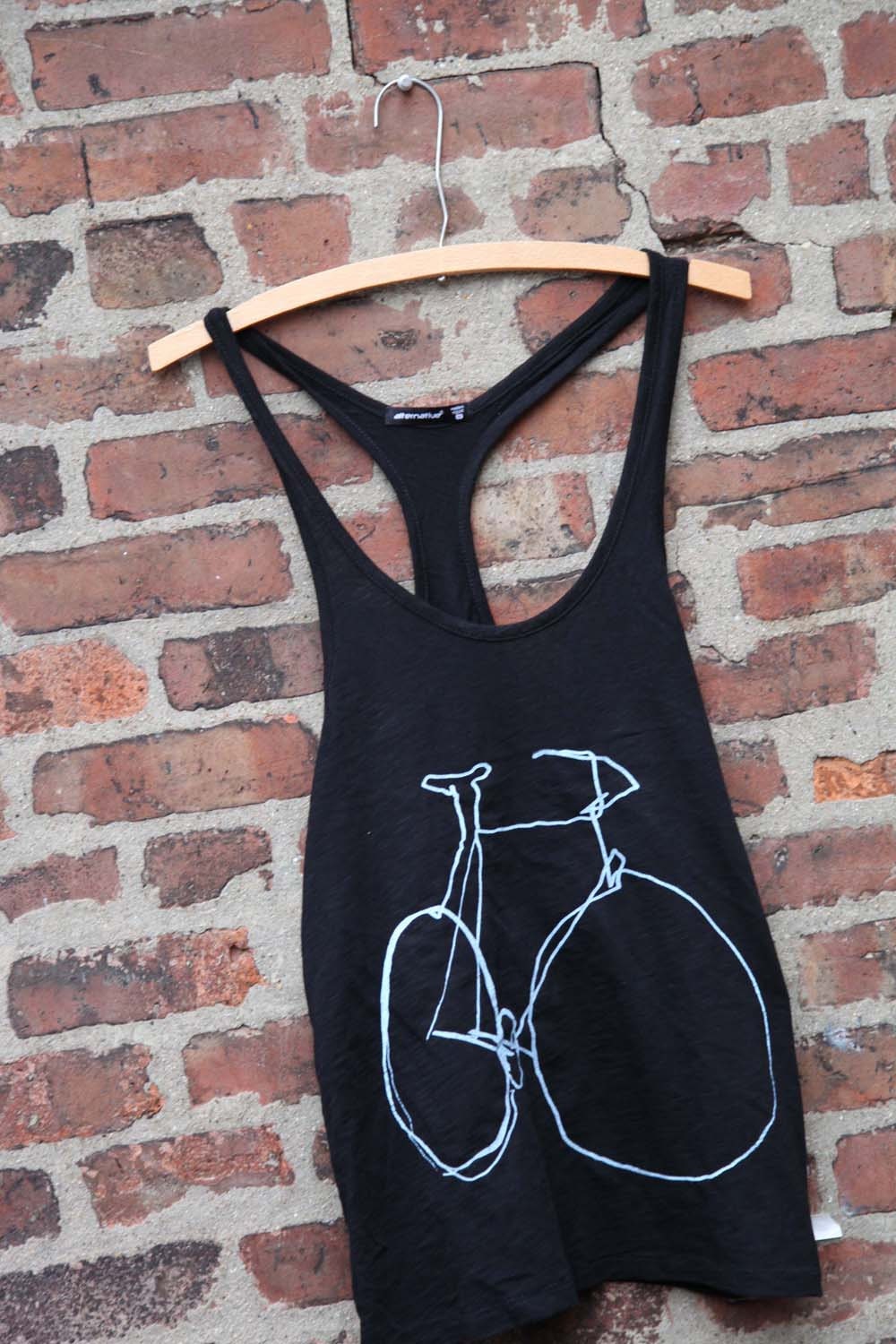Bicycle Tank Top - Scribble Bike Racer Back