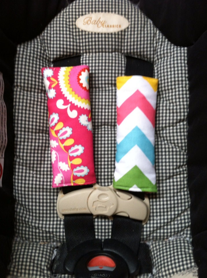 Cute Kamari and Girl Chevron Car Seat Strap Covers
