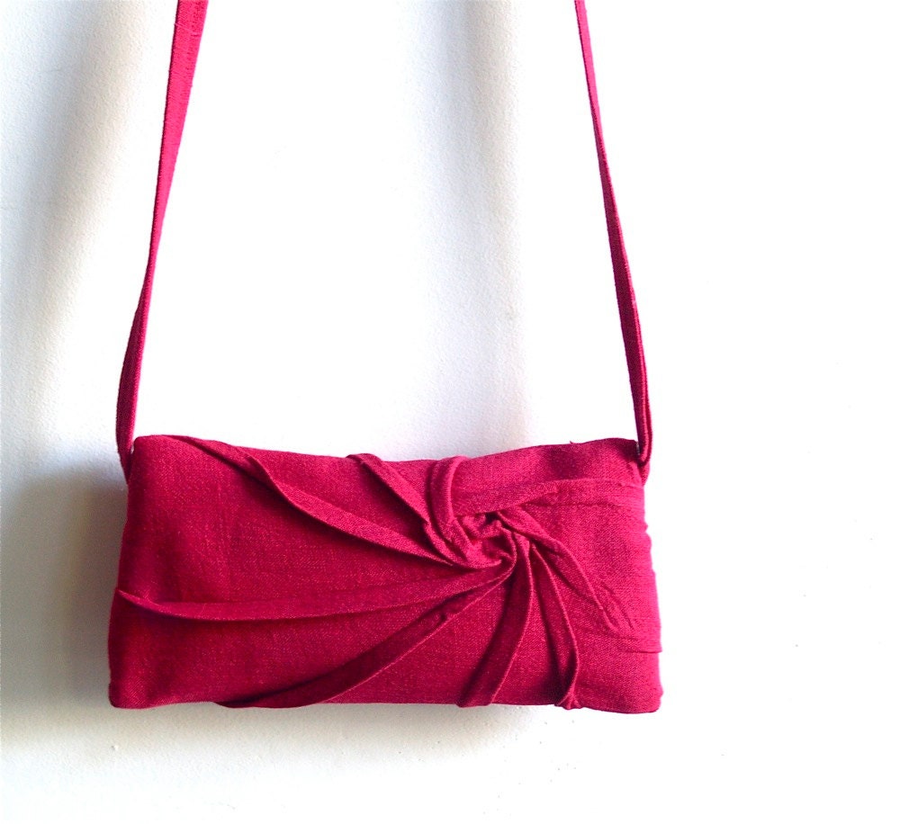 starburst pleat hip bag with cross body strap