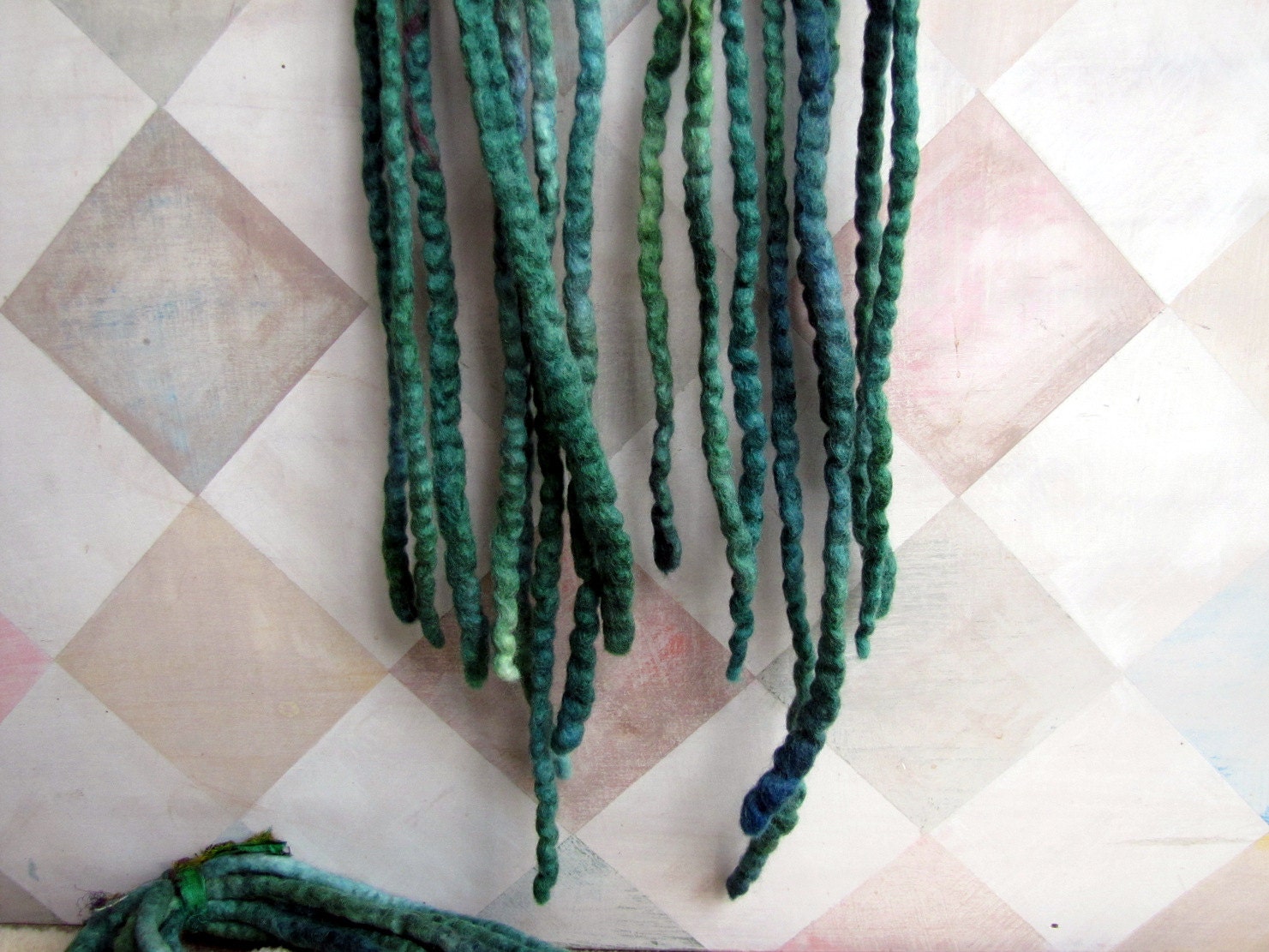 Pixie Sticks - Handmade Felted Wool Double Ended Dread Falls