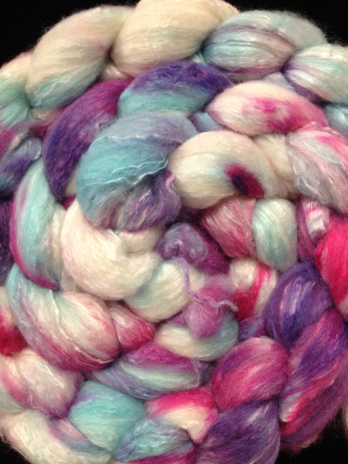 OOAK Snow Cone Merino/Silk 50/50 Top 4.1 oz.