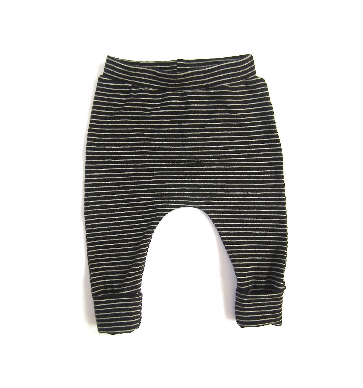 baby merino wool striped pants (cocoa brown, cream) - 6m