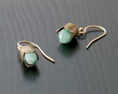 alain in blue - gold and bronze earrings by elephantine