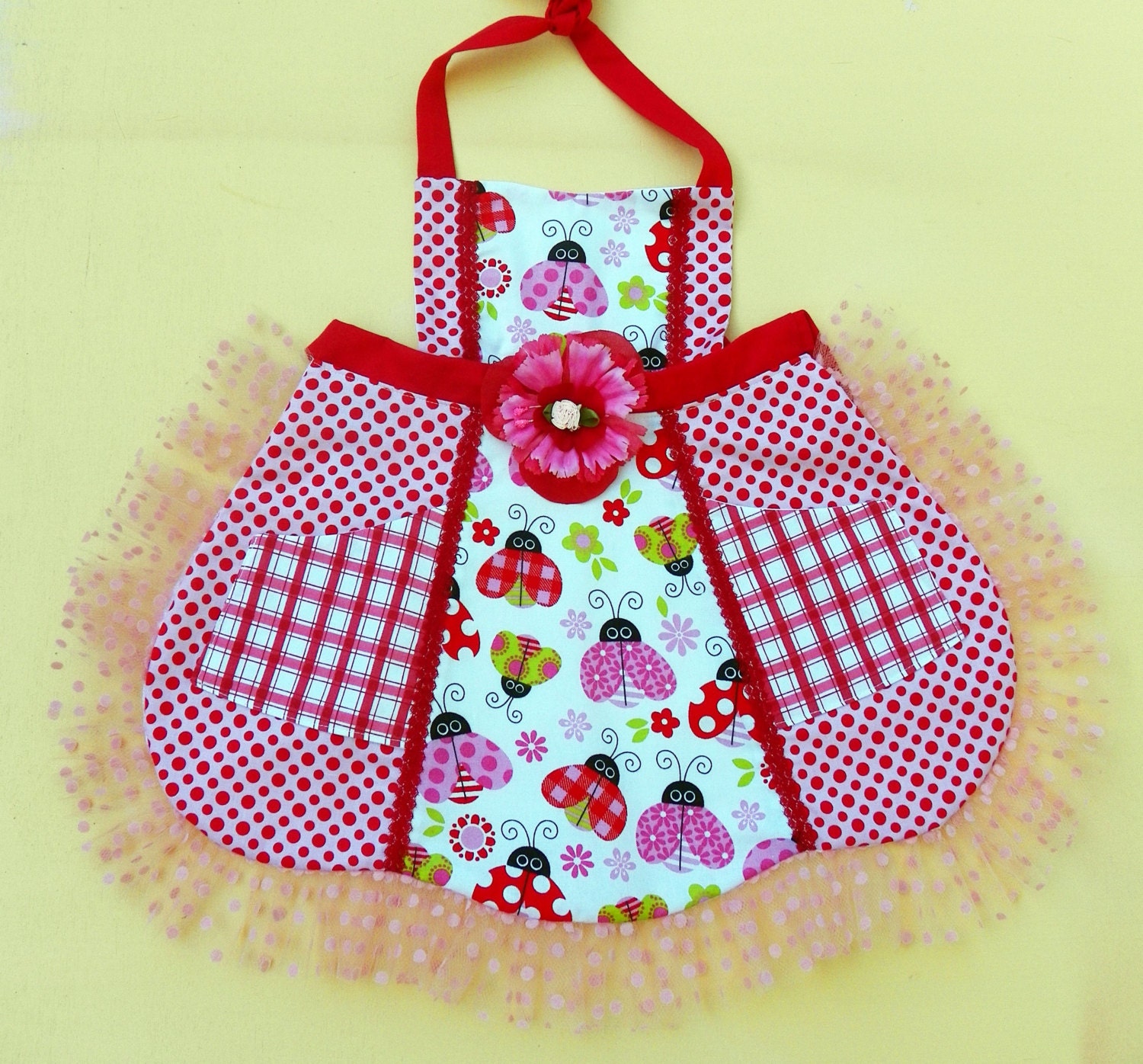 Colorful Lady Bug  Apron