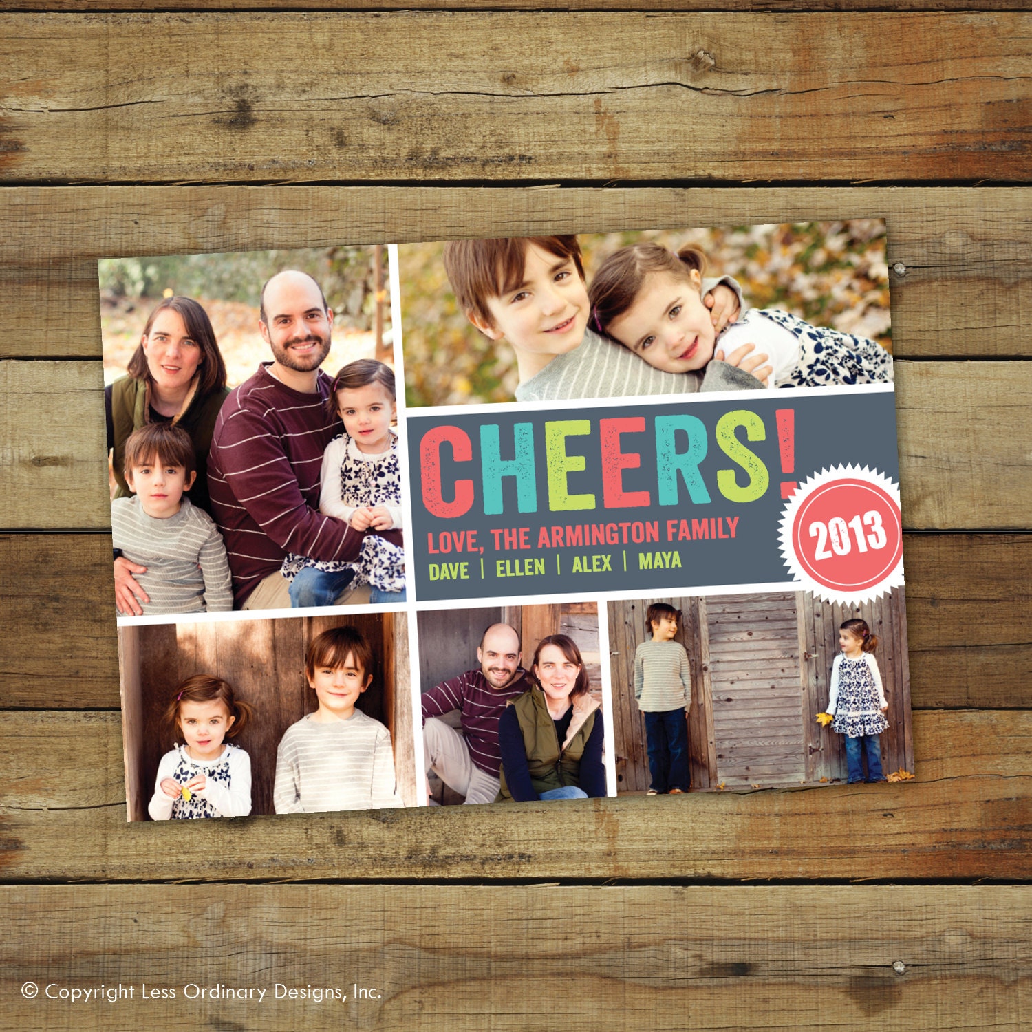 Cheers New Year's card, photo collage