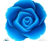 Polymer clay cane blue ROSE cane -by Mars