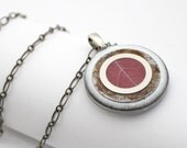autumn maple leaf and hardware necklace