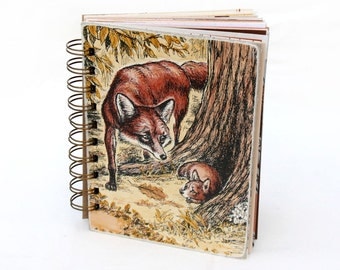 Mama Fox - Wire-Bound Recycled Art Journal