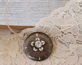 Always on time.vintage watch face,string bracelet. Tiedupmemories