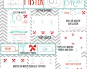 MISTER OR MISS printable ensemble for a gender reveal party