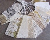 Vintage Tags Victorian Lace Gold Tags Shimmer Tags