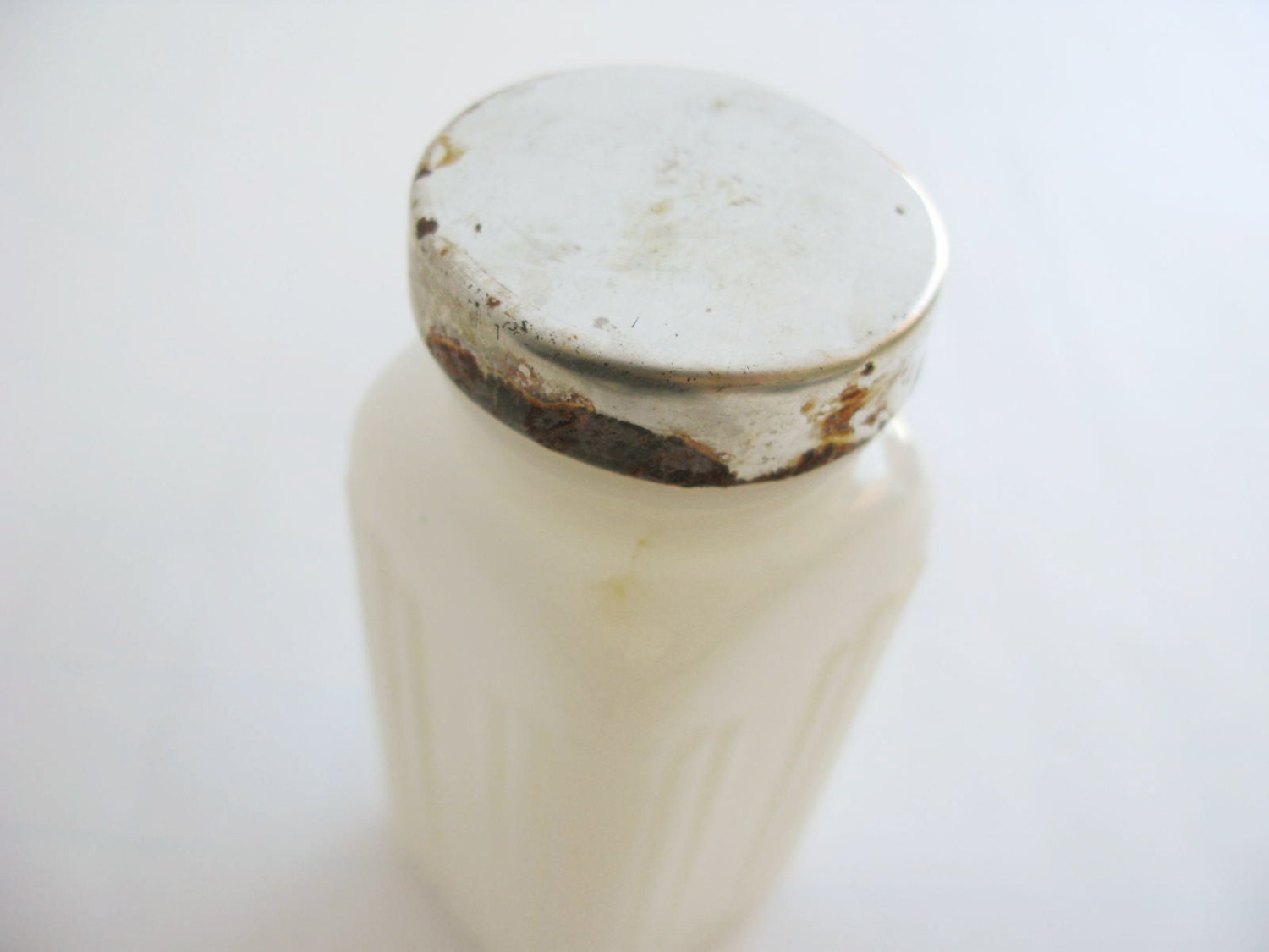 Milk Glass Spice Jar